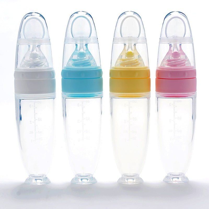 Botella de pasta de arroz con gel de sílice con succión (contiene nanoplata, para bebés)