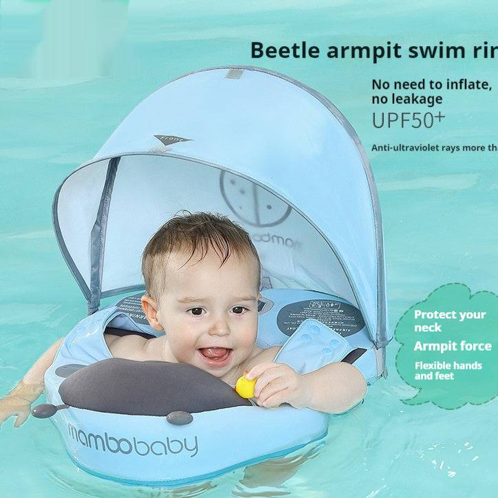 Anillo de natación para bebés con soporte lateral