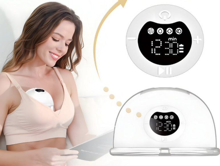 電動ハンズフリー静音授乳カップ（インビジブル＆携帯型）
